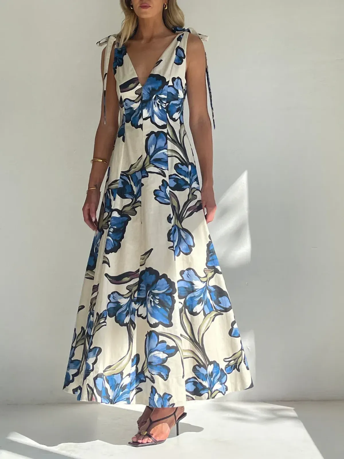 By Nicola Adeline Maxi Dress size 10 Wakiki Floral for rent on The Volte - main image