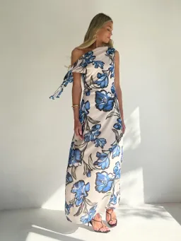 By Nicola Hayley Tie Maxi Dress Size 16 Wakiki Floral for rent on The Volte - image 3