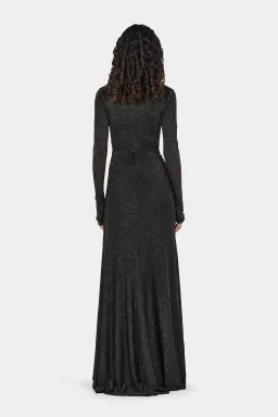 Hansen + Gretel Phoebe Maxi Dress Charcoal Lurex for rent on The Volte - image 2