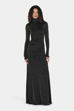 Hansen + Gretel Phoebe Maxi Dress Charcoal Lurex for rent on The Volte - image 3