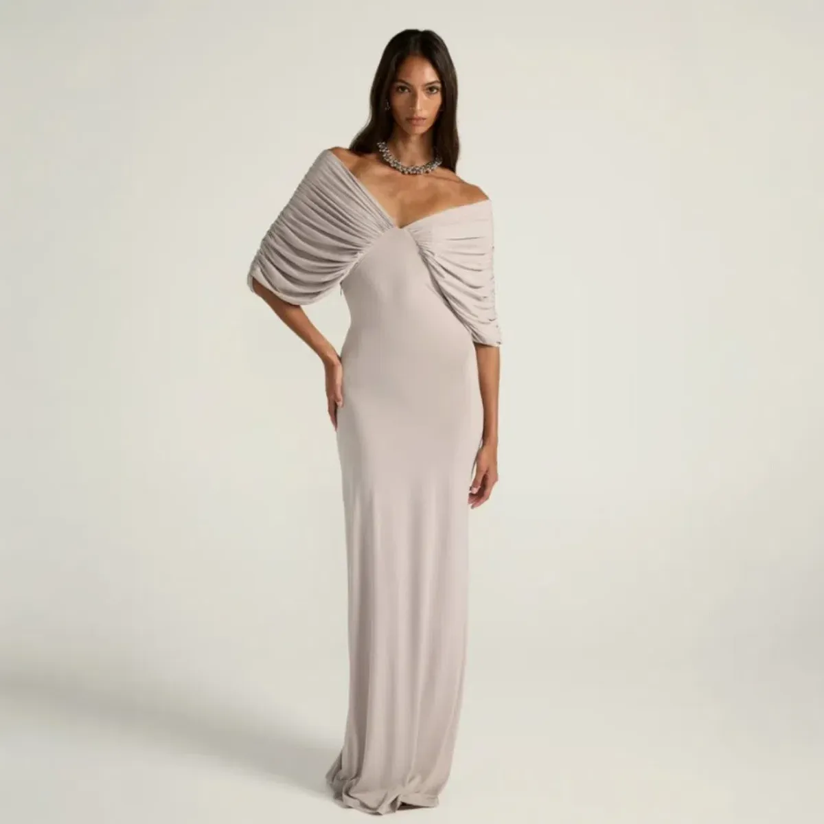 Ance Gria Neve Dress - Grey Size Medium for rent on The Volte - main image