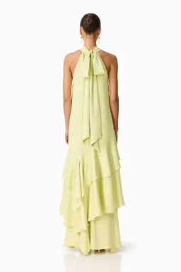 Elliatt Varella Halter Gown in Pistachio Green Size S/AU 8 for rent on The Volte - image 4