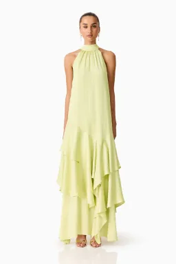 Elliatt Varella Halter Gown in Pistachio Green Size S/AU 8 for rent on The Volte - image 2
