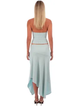I am Delilah Yasmin Halter Top and Midi Skirt Set in Mint Blue Size 8 for rent on The Volte - image 3