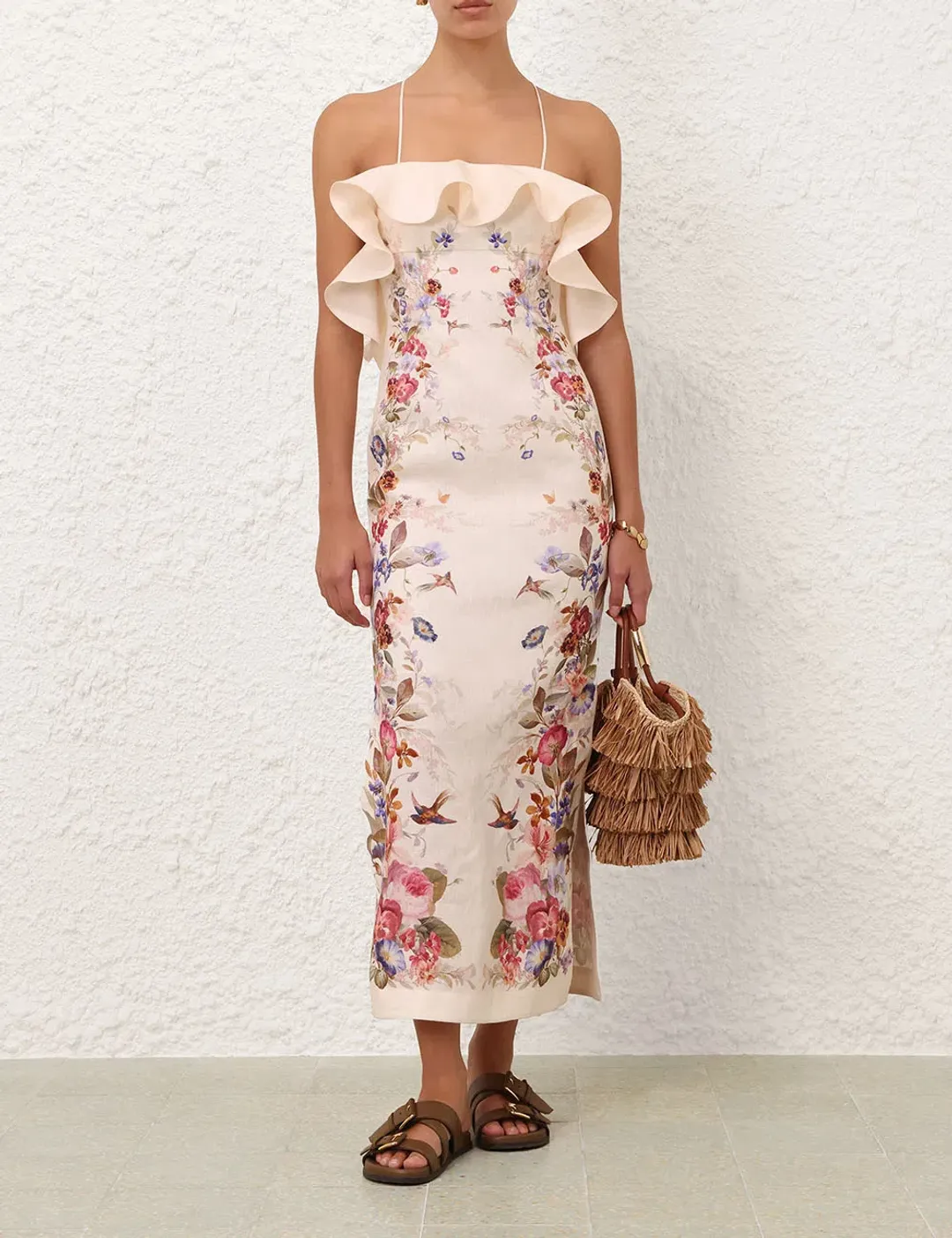 Zimmermann Patience Frill Midi Dress for rent on The Volte - main image