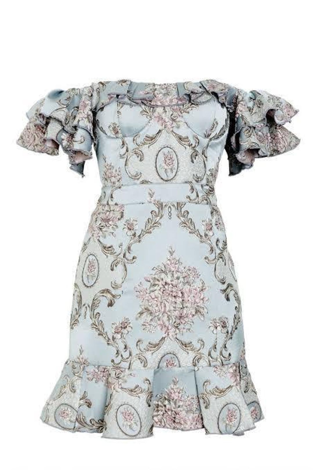 We Are Kindred Mollie Off Shoulder Mini Dress Print Size AU 10 / M for rent on The Volte - main image