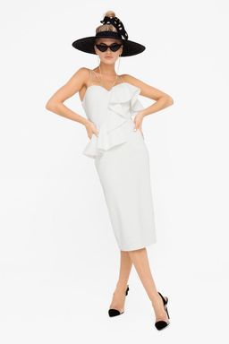 Sheike Cloud Dancer Cocktail Dress White Size 8 for rent on The Volte - image 1