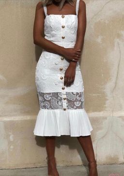 Elle Zeitoune - Erin Dress White size 8 for rent on The Volte - image 1