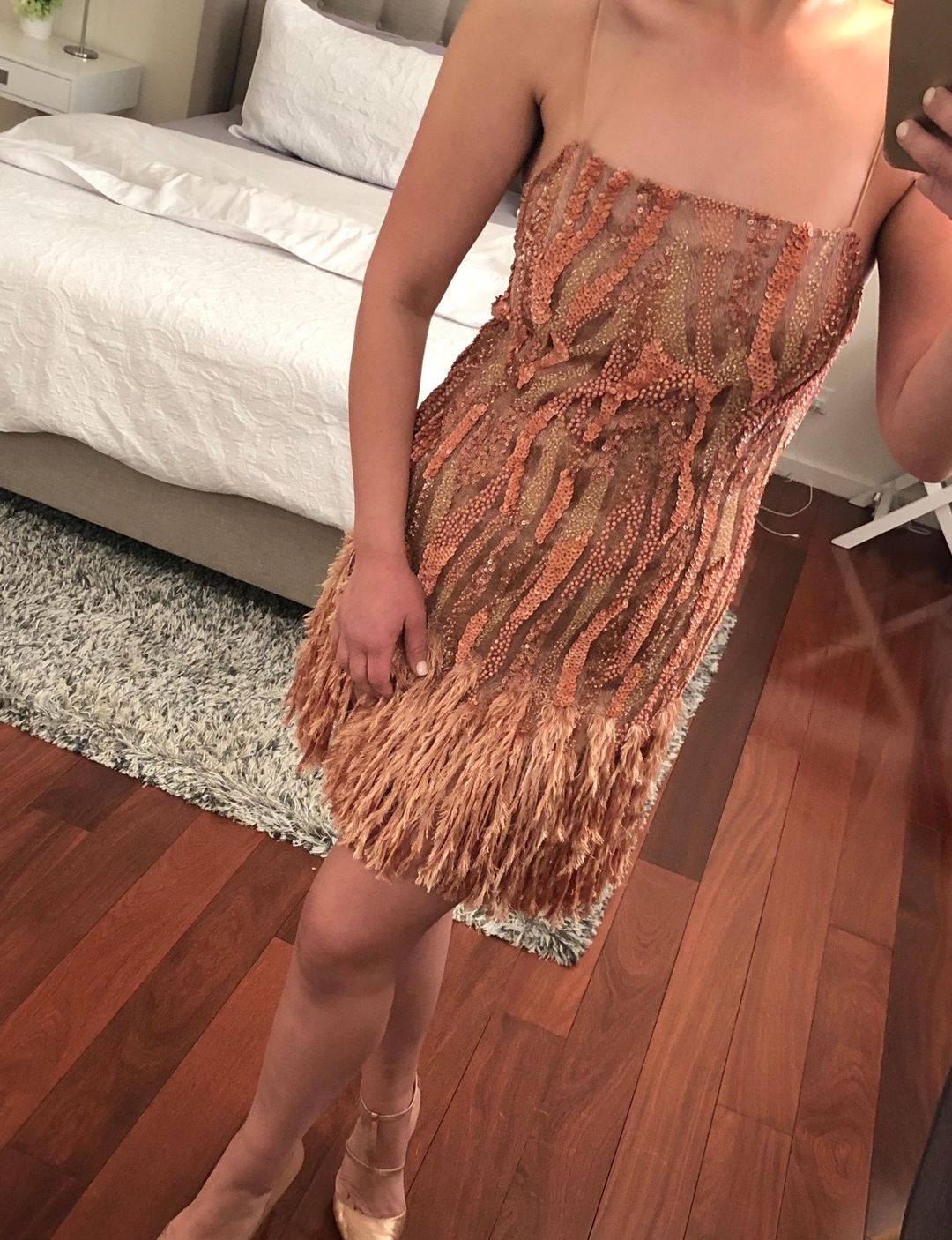 Aje Cassidy Dress Sequin Size 10 for rent on The Volte - main image