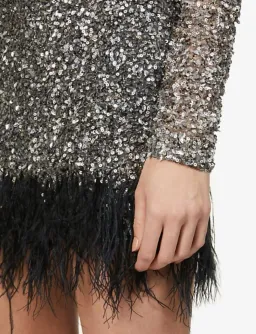 Rachel Gilbert Nisha Mini Dress Gunmetal Size 3/AU12 for rent on The Volte - image 2