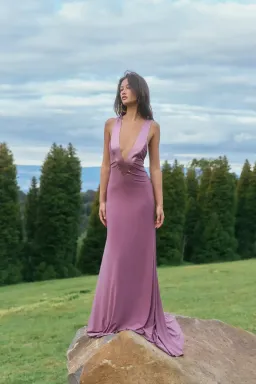 Ance Gria Rosa Gown Mauve for rent on The Volte - image 5