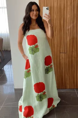 OROTON Posie Geranium Print Gown Size 14 AU for rent on The Volte - image 1