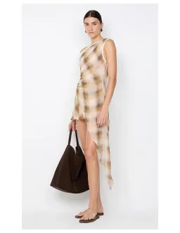 Bec + Bridge Eliana Mini Dress Size 8 Dune Check for rent on The Volte - image 3