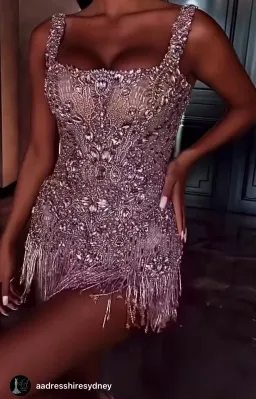 Albina Dyla SHORT DRESS WITH CRYSTALS AND STONES for rent on The Volte - image 2