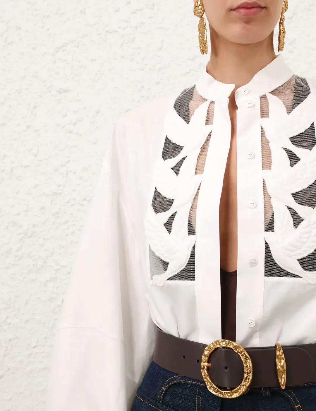 Zimmermann Luna Applique Top Blouse for rent on The Volte - main image