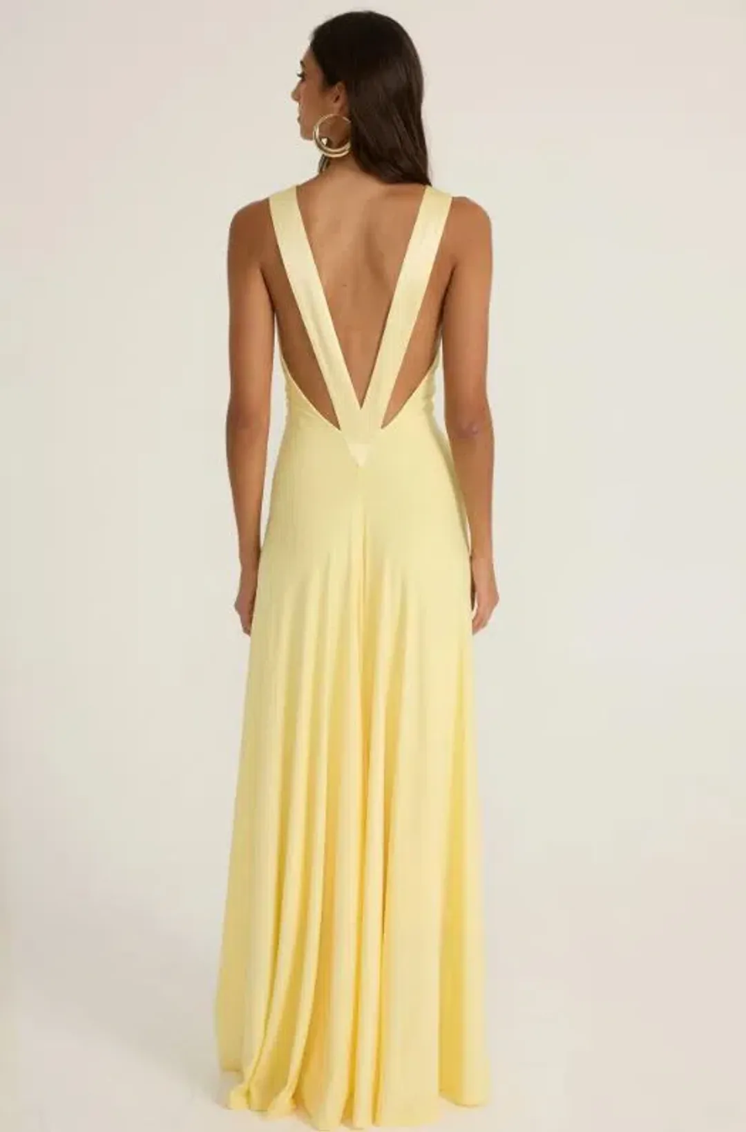 Ance Gria Rosa Gown in Lemon Size 6 for rent on The Volte - main image