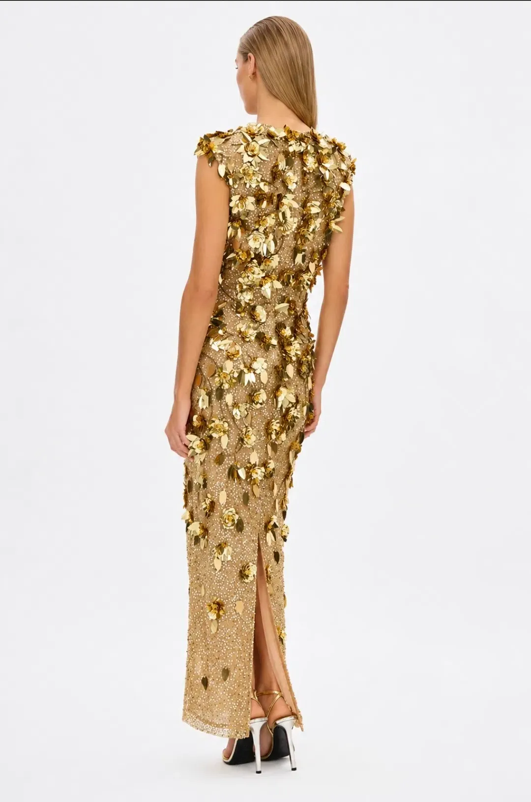 Rachel Gilbert Hugo Maxi Gown Gold Size 3 / AU12 for rent on The Volte - main image
