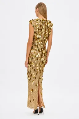 Rachel Gilbert Hugo Maxi Gown Gold Size 3 / AU12 for rent on The Volte - image 3