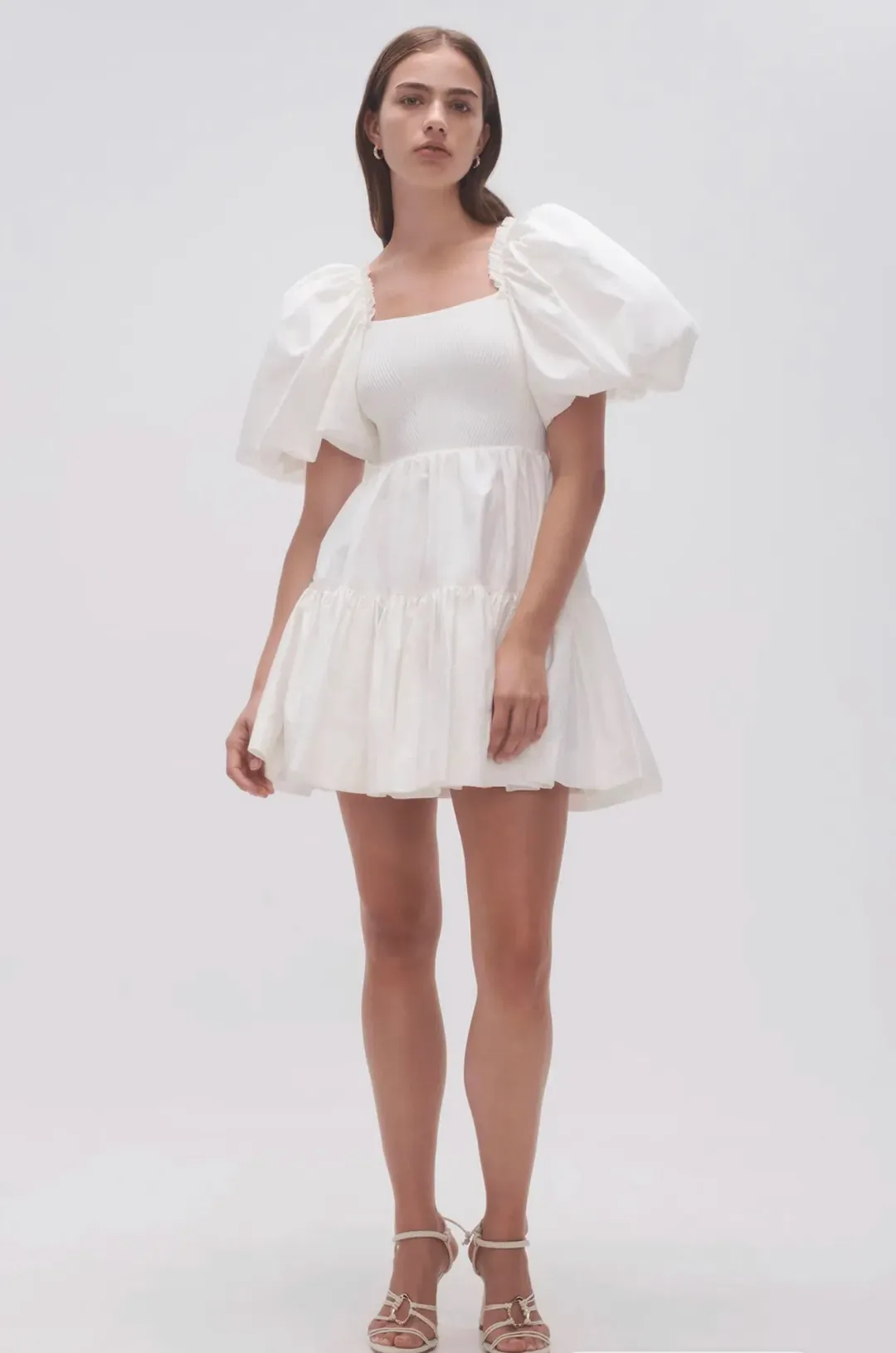 AJE CASA PUFF SLEEVE MINI DRESS Size 16 for rent on The Volte - main image