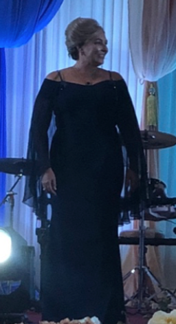 Anthea Crawford Downtown Abbey Navy Shawl Gown size 14 for rent on The Volte - image 5