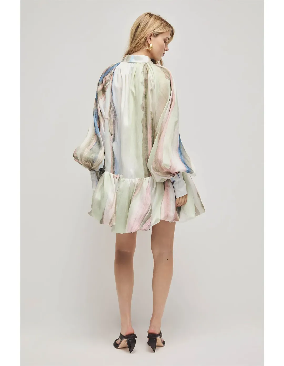 Aje Mietta Mini Dress Size 10 AU Blue Reverie for rent on The Volte - main image