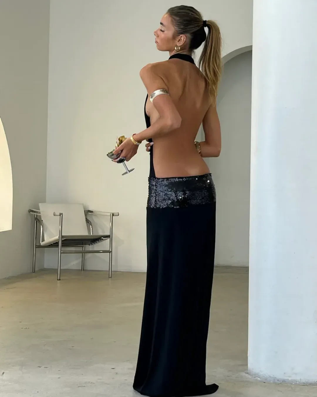 Ance Gria Adele Gown in Black Size 6 for rent on The Volte - main image