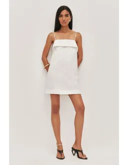 Aje Studio Zaire Tie Back Mini Dress Size 10 White for rent on The Volte - image 1