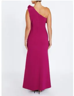 Anthea Crawford Tarquin One Shoulder Maxi Gown Sangria Pink Size 10 for rent on The Volte - image 4