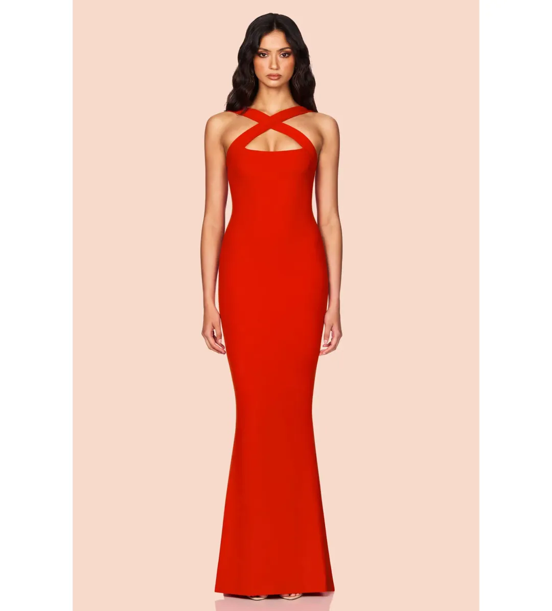 Nookie Viva 2 Way Gown in Cherry Size S/AU8 for rent on The Volte - main image
