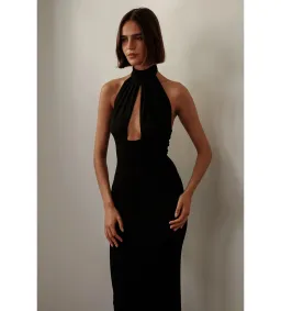 Nookie Martini Halter Gown in Black Size XS/AU6 for rent on The Volte - image 2