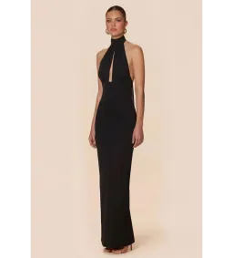 Nookie Martini Halter Gown in Black Size M/AU10 for rent on The Volte - image 4