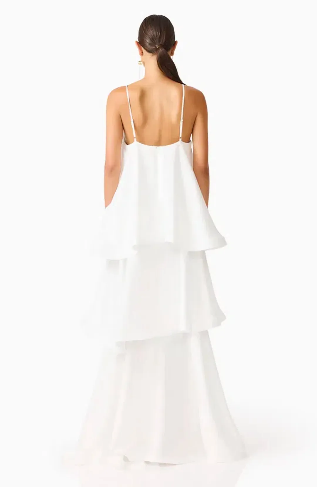 Elliatt Tilly Tiered Maxi Dress in White 6 for rent on The Volte - main image