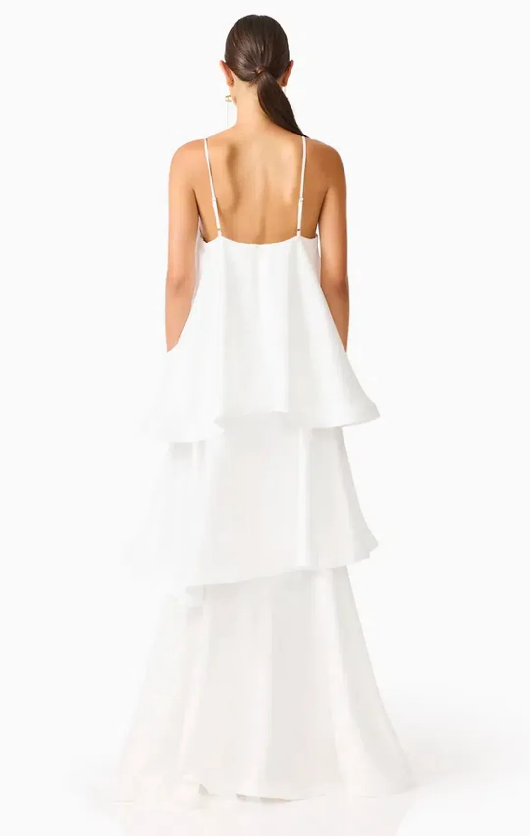 Elliatt Tilly Tiered Maxi Dress in White 10 for rent on The Volte - main image