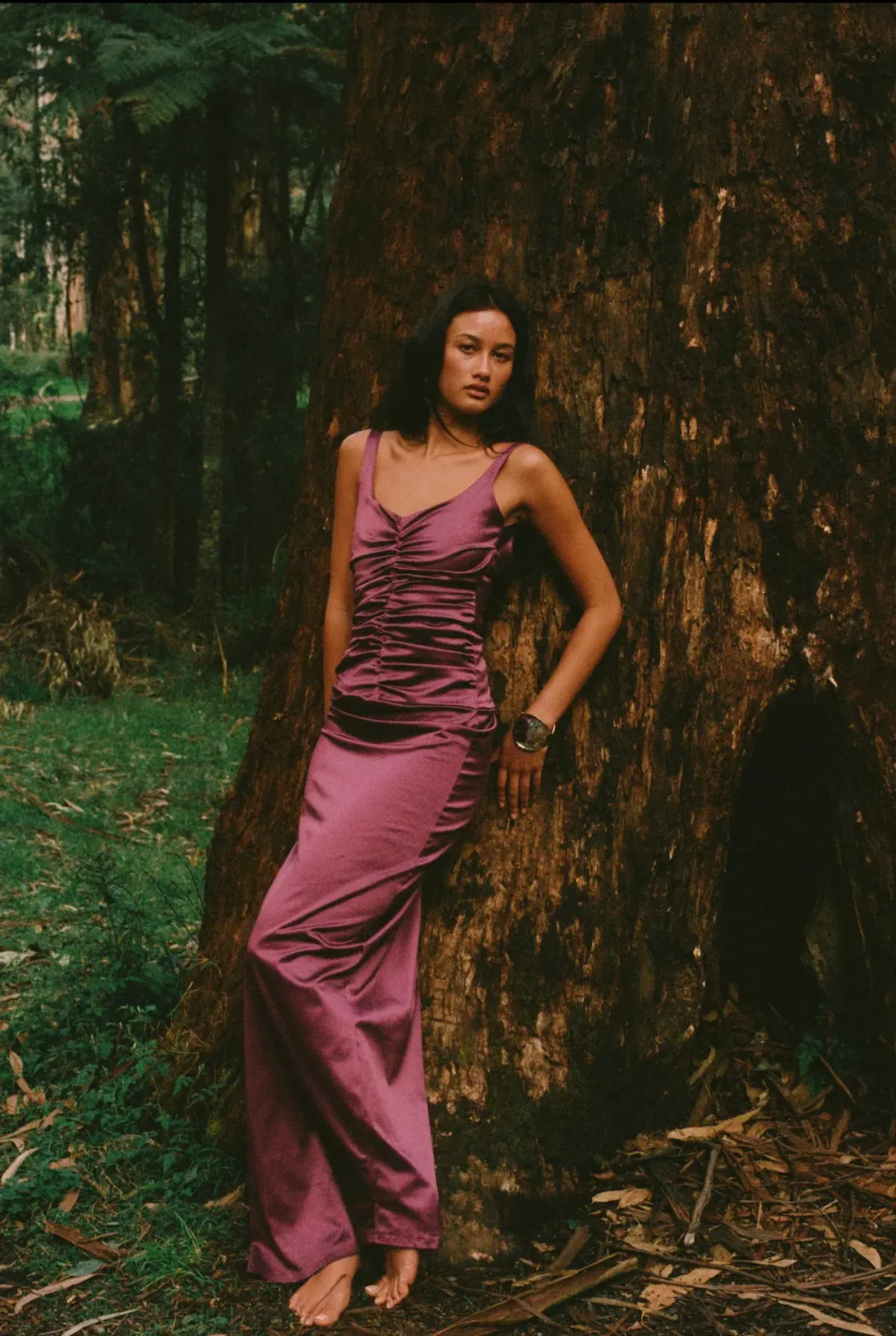 Ance Gira Altein Gown | Plum for rent on The Volte - main image