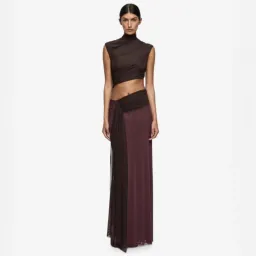 Bec and Bridge Conni Twist Maxi Dress Aubergine Dark Choc Size 10 for rent on The Volte - image 3