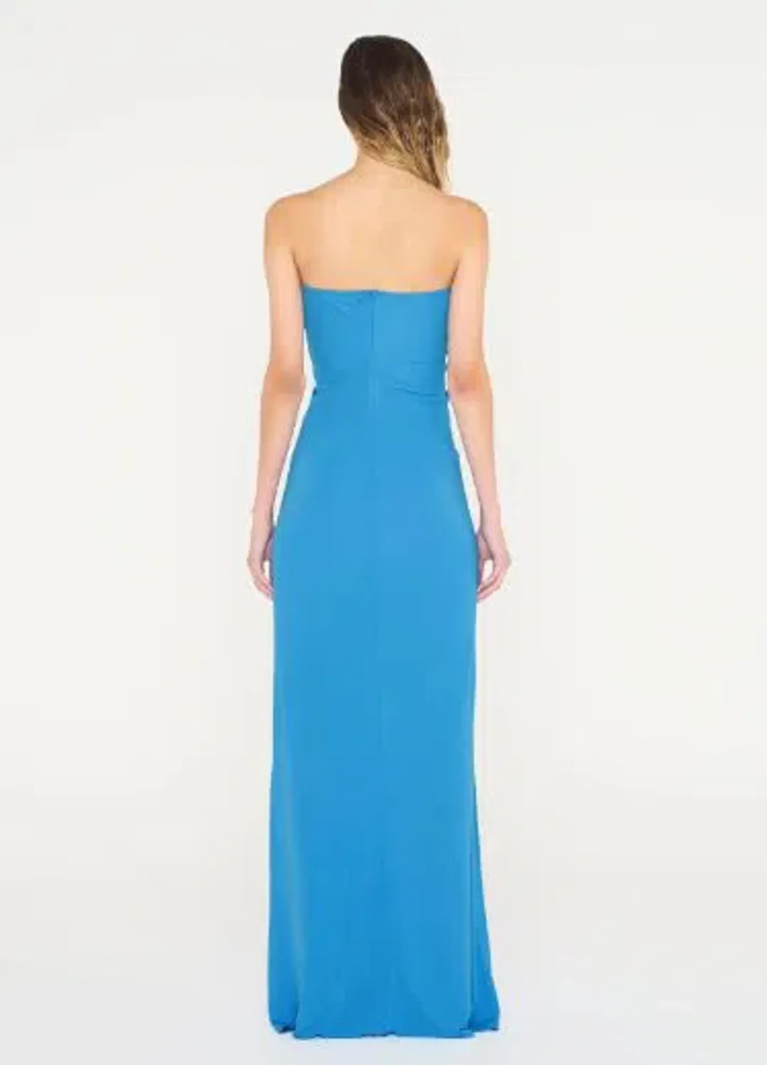 Christopher Esber Arced Palm Dress in Boston Blue Size 10 for rent on The Volte - main image