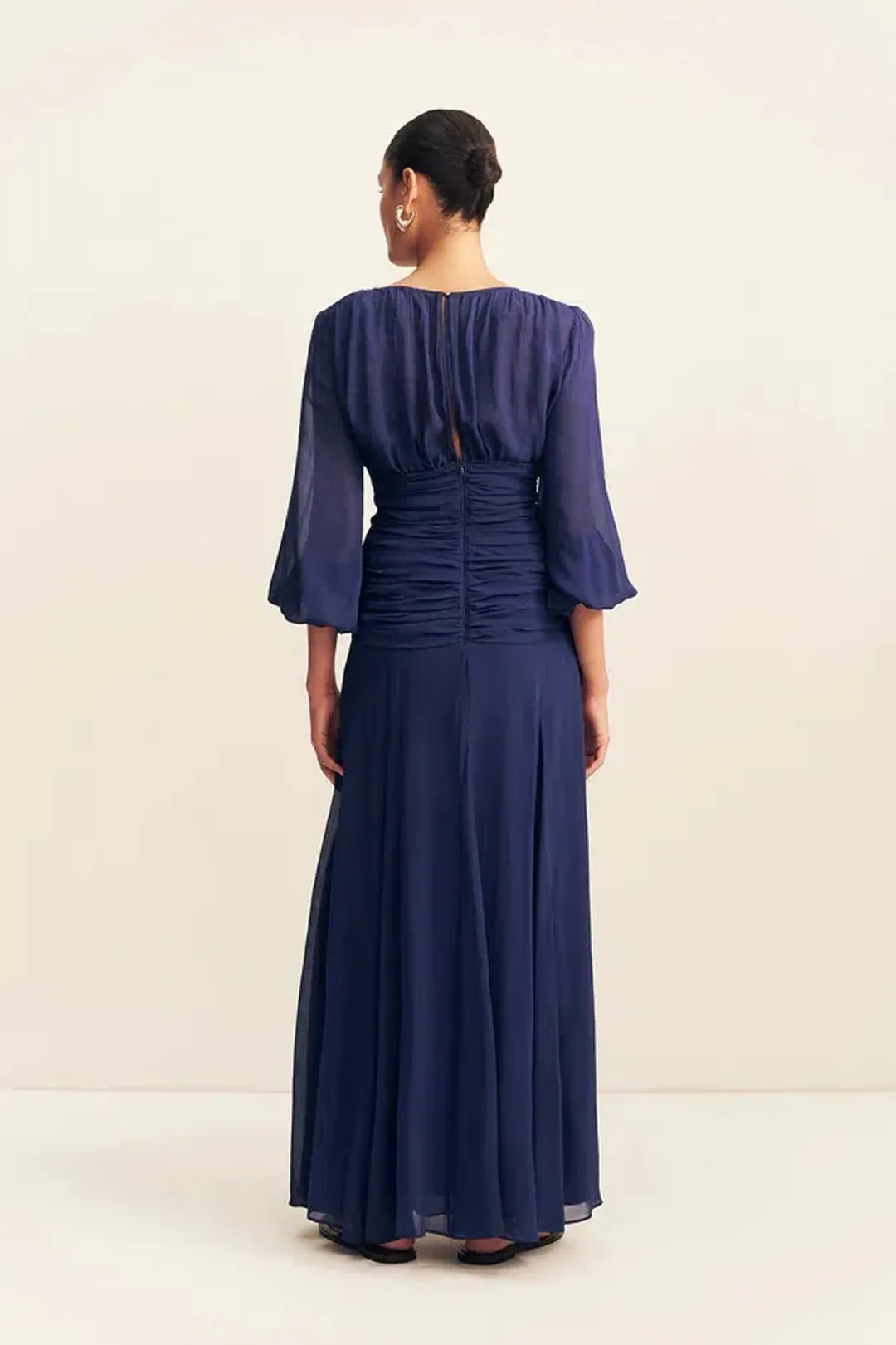 Shona Joy Romy High Neck Balloon Sleeve Maxi Dress; size 12 for rent on The Volte - main image