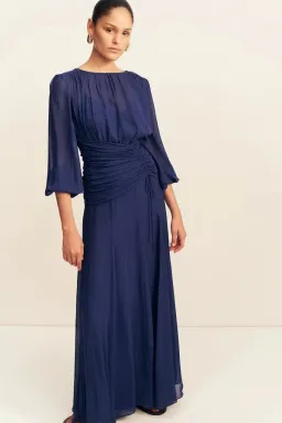 Shona Joy Romy High Neck Balloon Sleeve Maxi Dress; size 14 for rent on The Volte - image 2