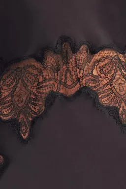 Shona Joy Jamila Lace High Neck Maxi Dress; size 8 for rent on The Volte - image 8