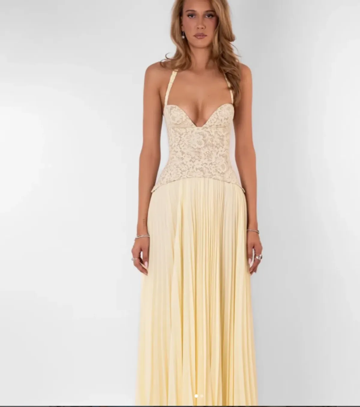 Fenity Gaia Dress Butter 8 for rent on The Volte - main image