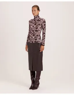 Saba Truffle Wool Long Sleeve Top L Pink Brown for rent on The Volte - image 3