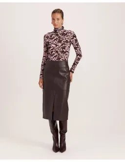 Saba Truffle Wool Long Sleeve Top L Pink Brown for rent on The Volte - image 6