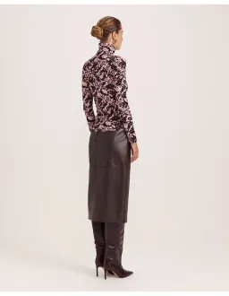 Saba Truffle Wool Long Sleeve Top L Pink Brown for rent on The Volte - image 4
