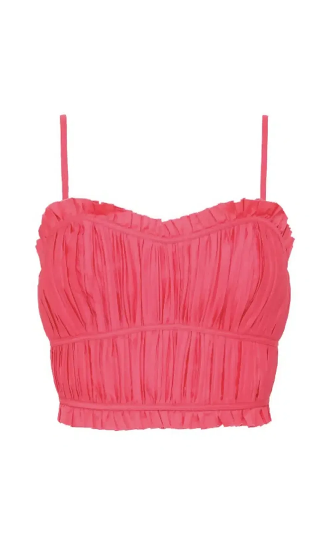AJE 2-piece size 8 Pepper Ruched Bodice & Curve Midi Skirt Rouge Pink for rent on The Volte - main image