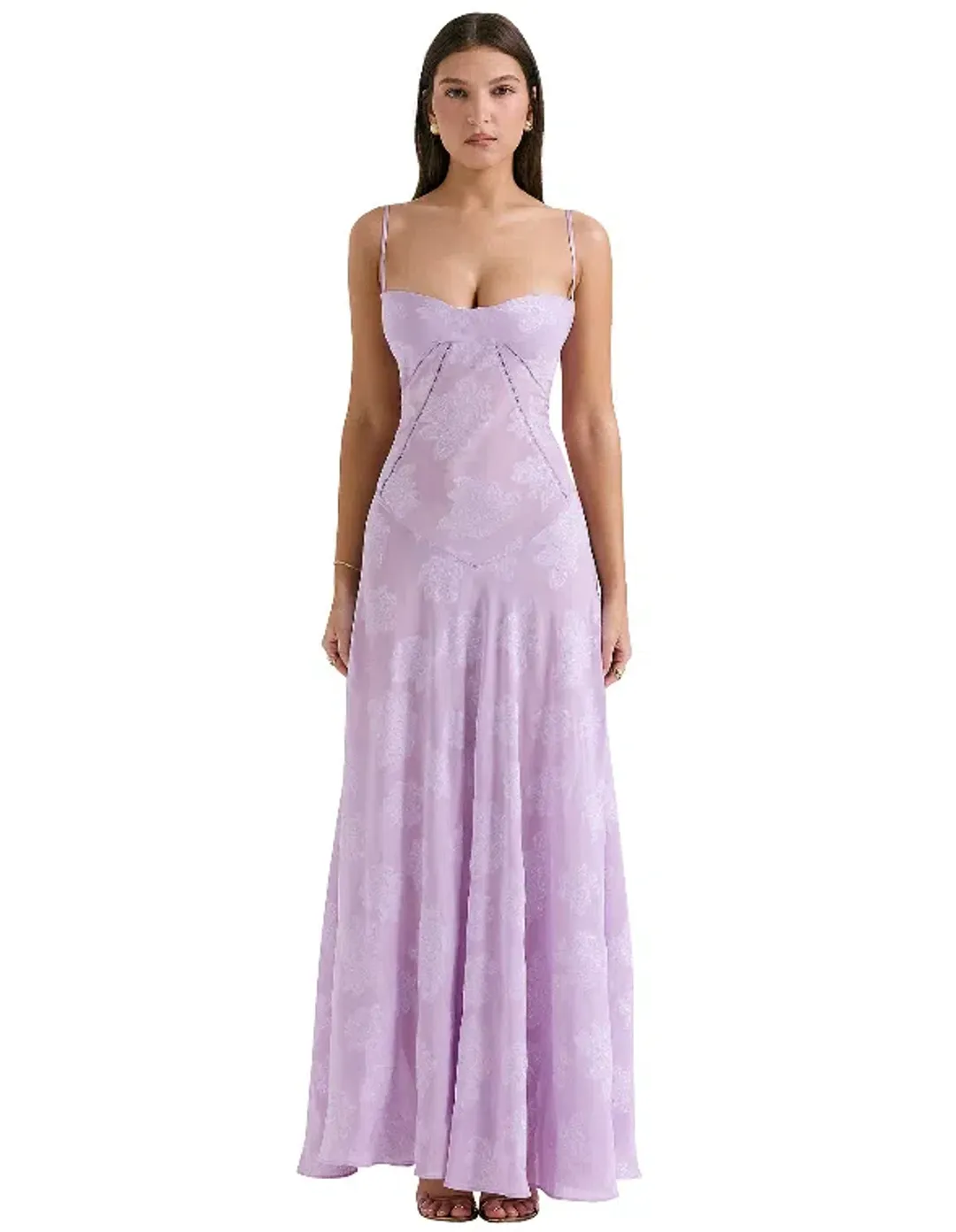 SEREN VINTAGE FLORAL LACE BACK MAXI DRESS for rent on The Volte - main image