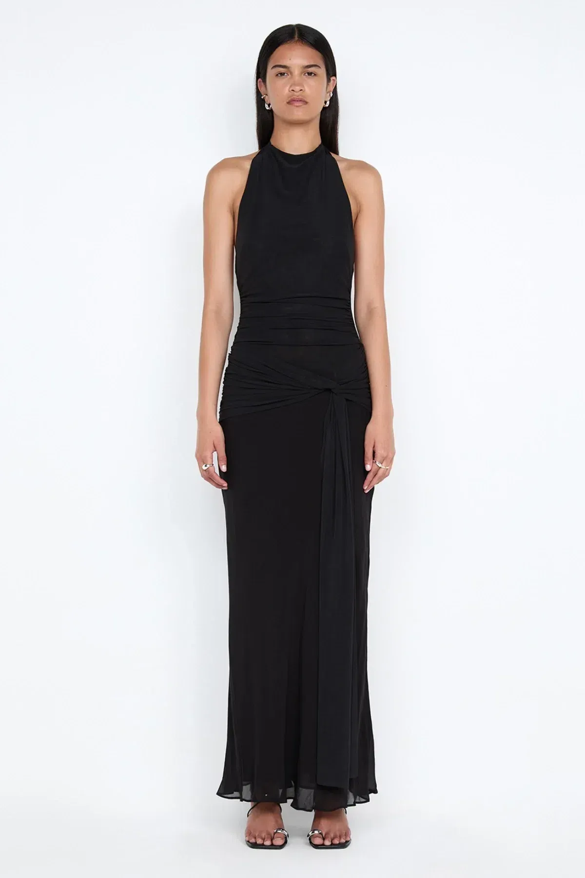 Bec + Bridge Jasmin Halter Dress in Black Size 6 for rent on The Volte - main image