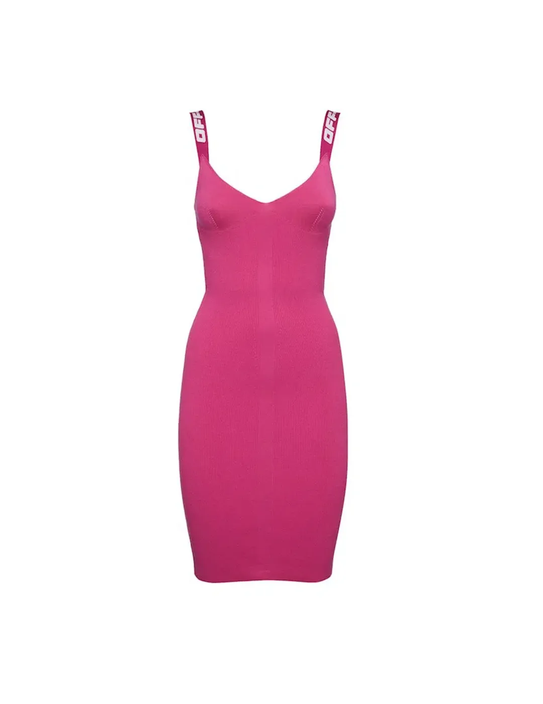 Off-White Logo Strap Dress in Pink Size 8 for rent on The Volte - main image