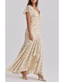 House of CB Amina Georgette Maxi Tea Dress Size 6 - 8  for rent on The Volte - image 3
