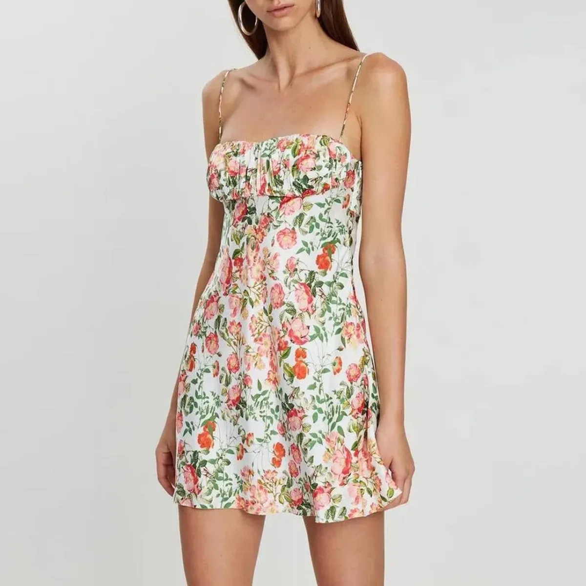 Bec & Bridge Camellia Delights silk mini dress 12 for rent on The Volte - main image