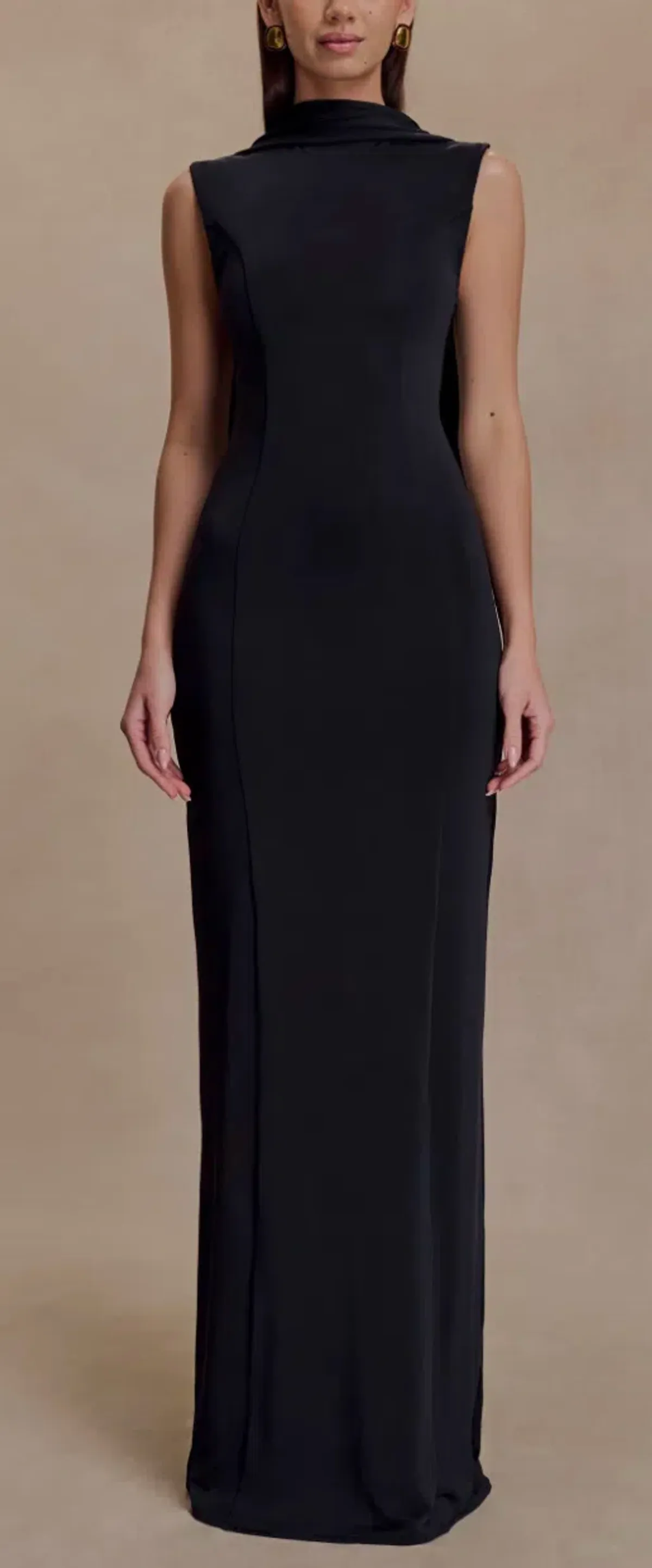 Wisteria Slinky Maxi Dress With Scarf for rent on The Volte - main image
